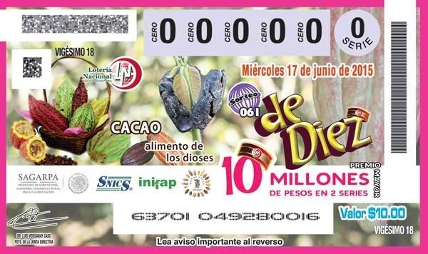 Emiten Billete De Loter A Conmemorativo Del Cacao Alimentos De Los